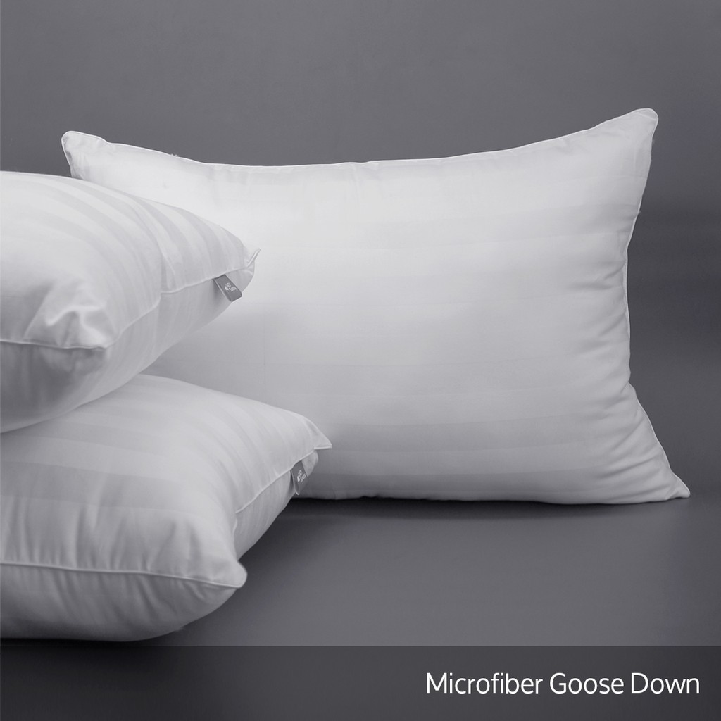 Paket 1 Bantal + 1 Guling - Super Comfy Simple - Microfiber Goose Down - LAZY Sunday