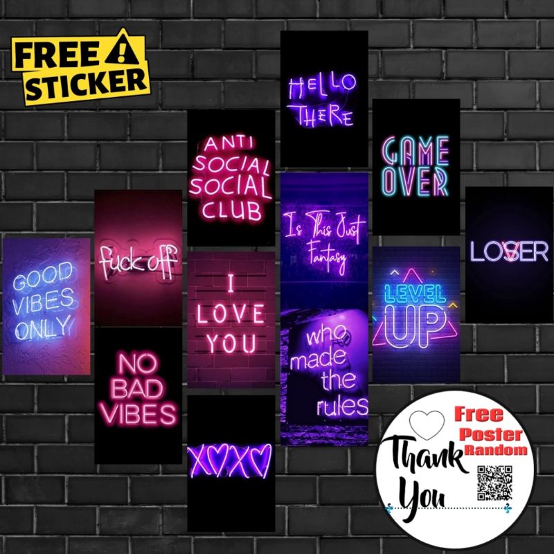 Murah (16PCS) Poster Dinding Kamar Cowok DIstro Aesthetic Ukuran A6 aesthetic wall collage wall art 