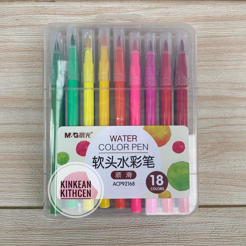 M&amp;G Soft Brush Water Color Pen Washable 18 Color - ACP92168