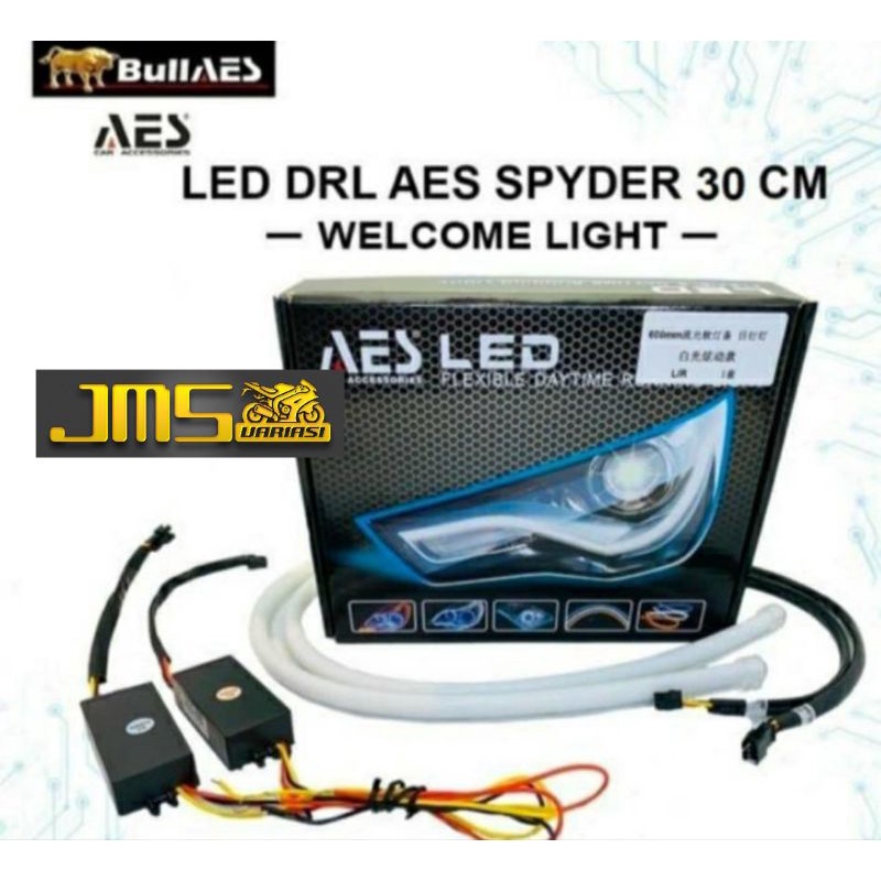 lampu alis DRL bull aes spider plus welcome 30 cm putih biru ice blue nmax aerox vario125/150 pcx beat genio scoopy ninja 250 R15 R25 cbr mio soul