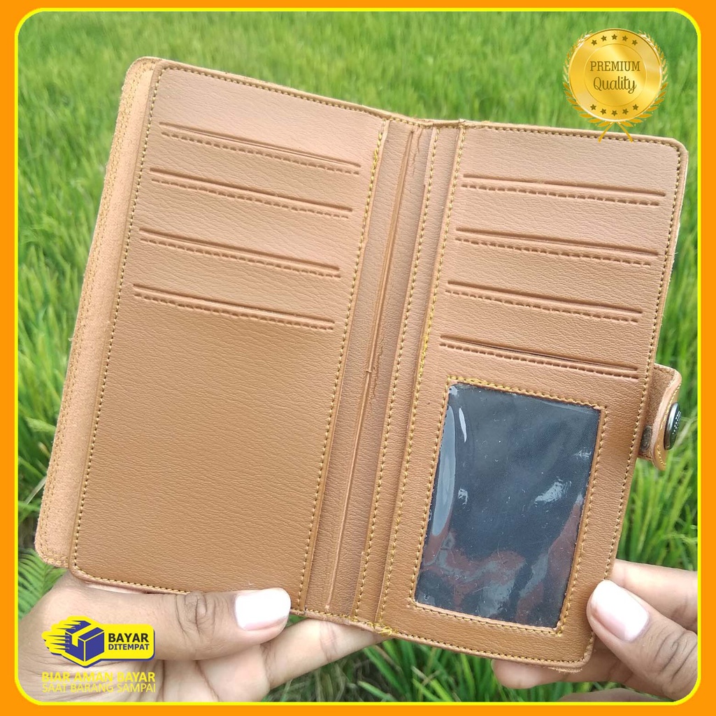 AMT Fashion Dompet panjang kancing grosir Bahan Kulit sintetik