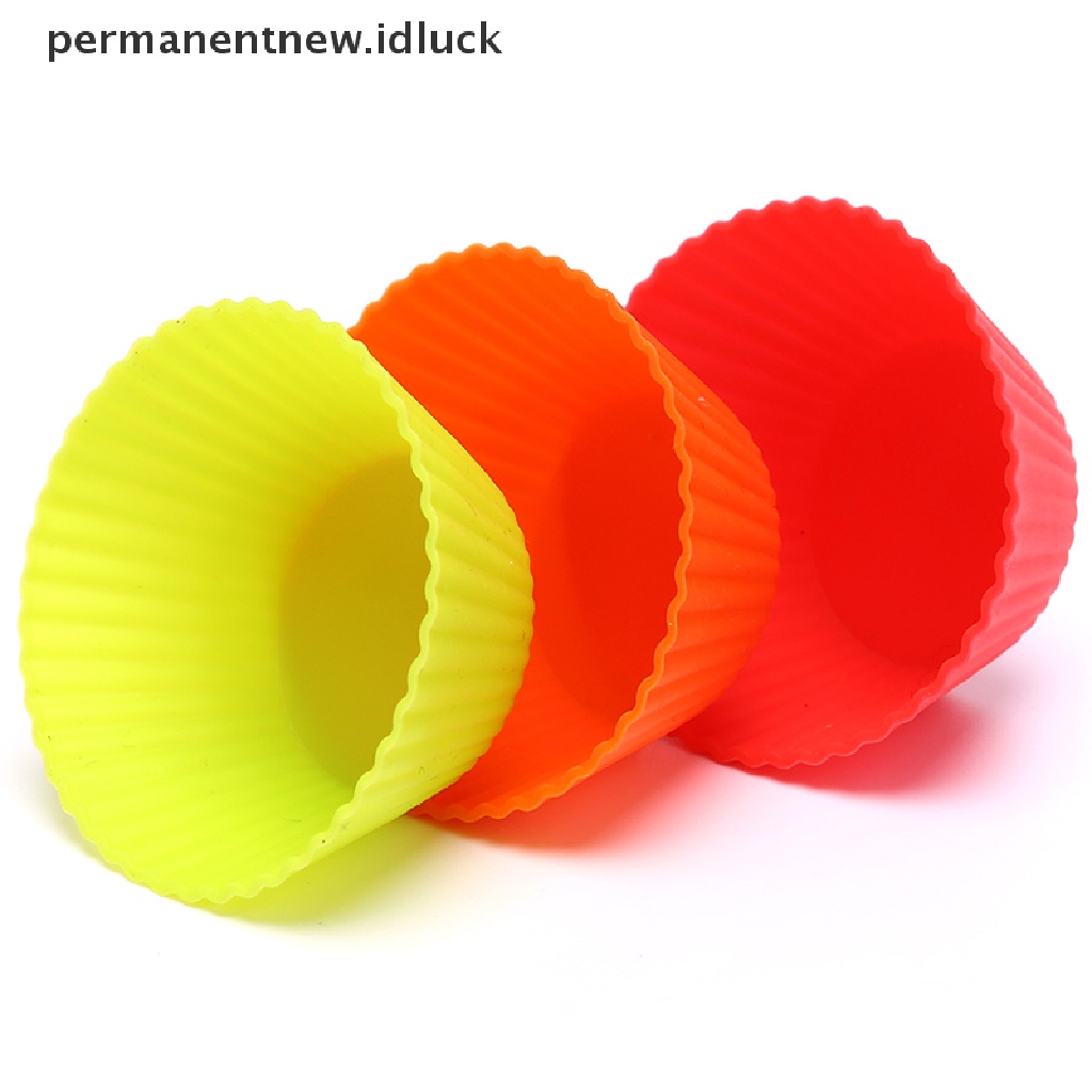 Cetakan Cupcake Bahan Silikon Warna Acak