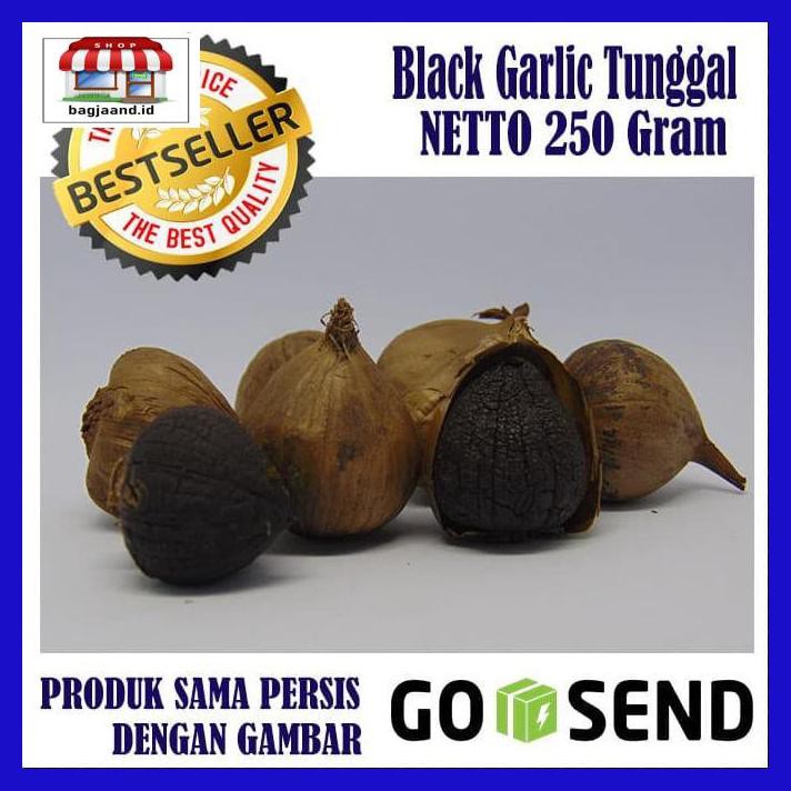 

R6Rey7- Black Garlic Tunggal 250 Gram - Bawang Putih Hitam Tunggal/Lanang T8Rjur-