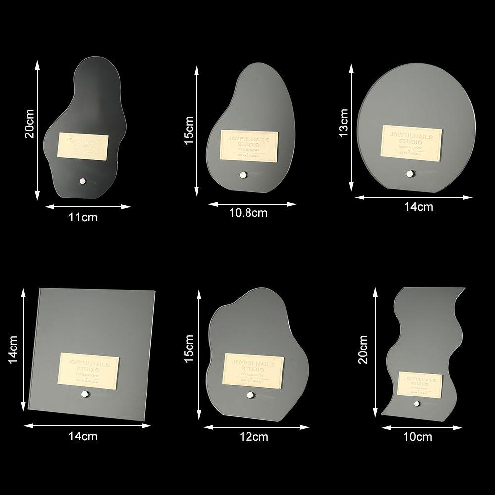 Suyo Papan Pajangan Nail Art Dekorasi Meja Tidak Teratur Akrilik Transparan Matte Goyang Berdiri