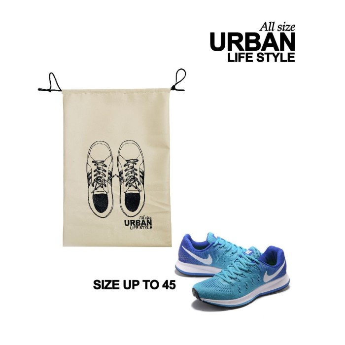 URBAN Tas Serut Drawstring Serbaguna / Tas Sepatu Synth Leather Waterproof