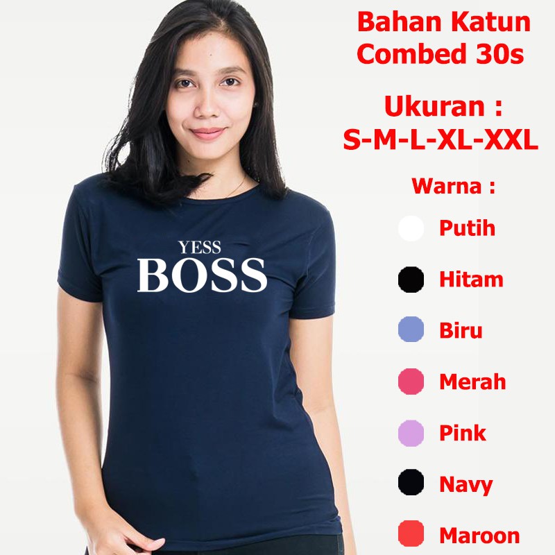 Kaos Yess Boss Kaos Unisex Jumbo XXL XL L M