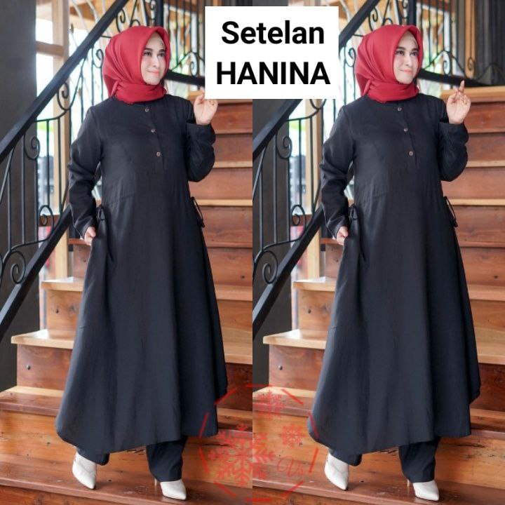 GAMIS HANINA FASHION WANITA TERLARIS / PAKAIAN MUSLIM TERBARU / SETELAN KEKINIAN / PESTA