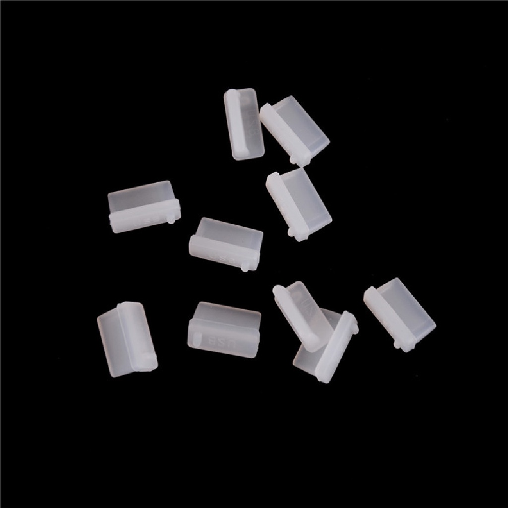 [birth] 10pcs Clear Rubber A Type Female USB Anti Dust Protector Plugs Stopper Cover [ID]