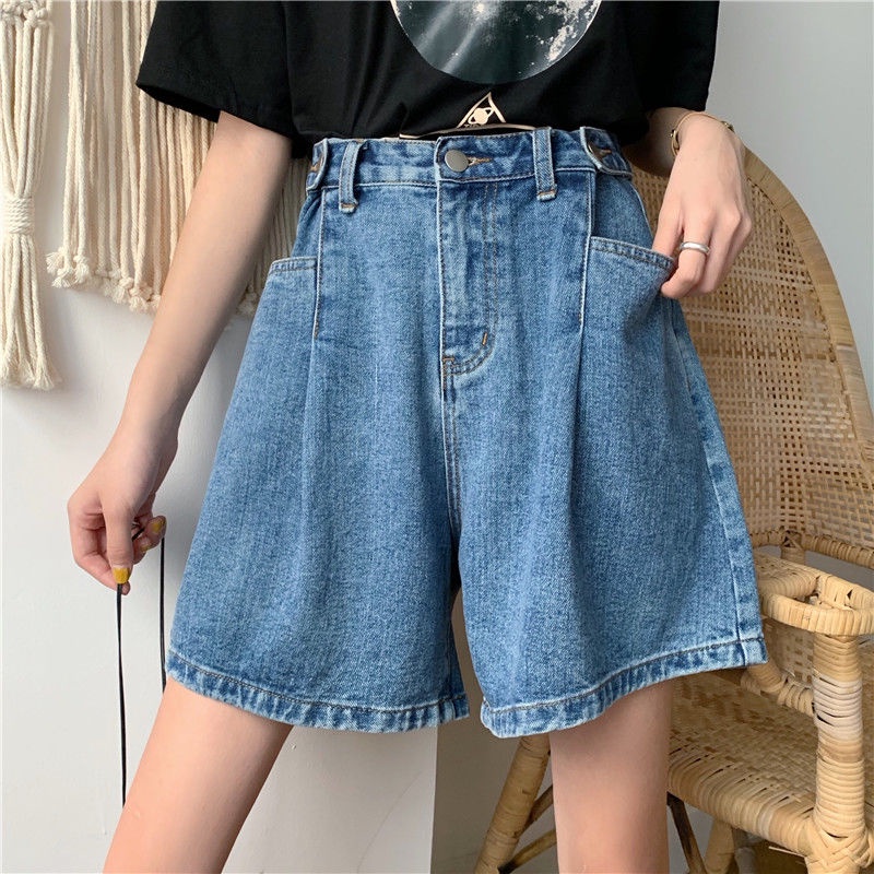 Salju hitam/Puith/Biru Women New Arrival 2023 Celana Hot Pants High Waist Jeans Wanita Celana Pendek Jeans Wanita Korea Hot Pants