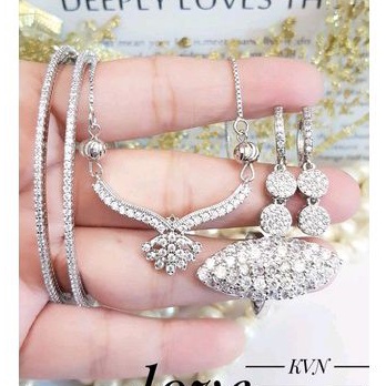 Xuping Set Perhiasan Wanita Silver 219228