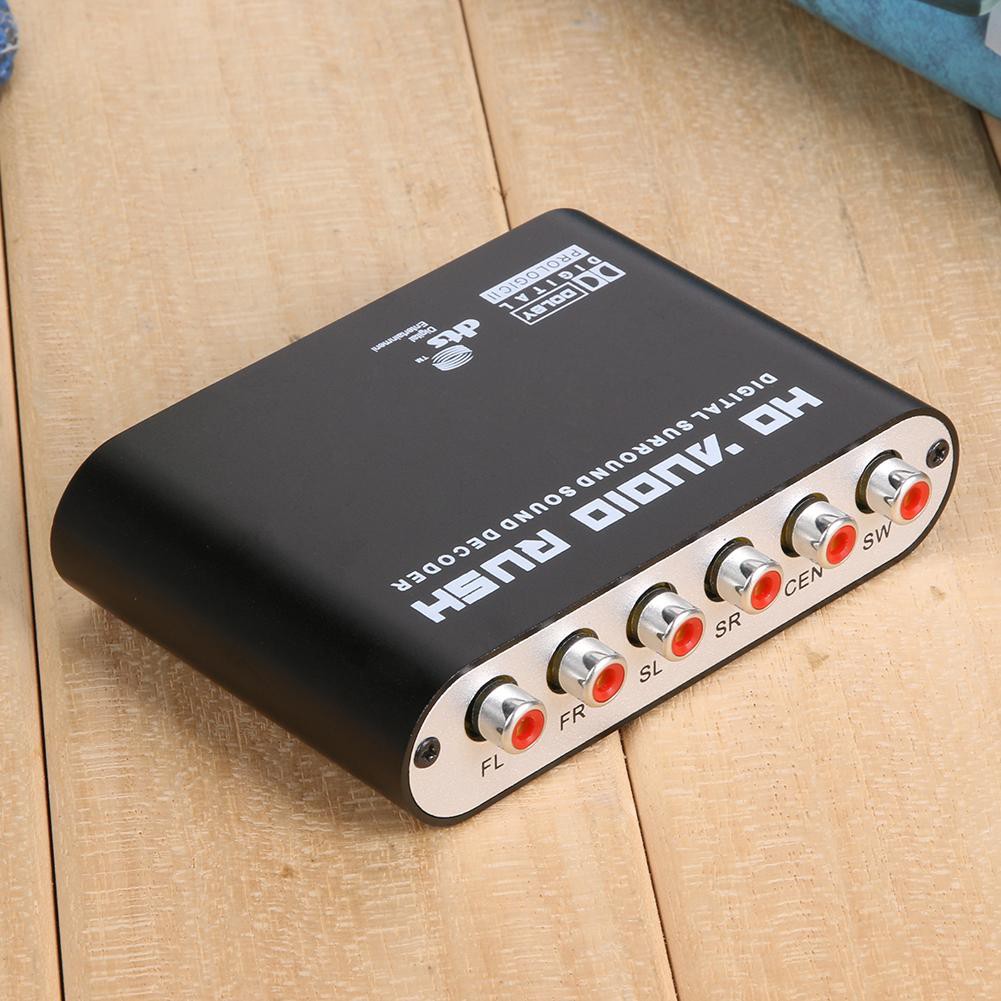 MOJITO 5.1 Audio Rush Digital Sound Decoder Converter - Optical SPDIF/ Coaxial AC3 DTS to 5.1CH Audio RCA