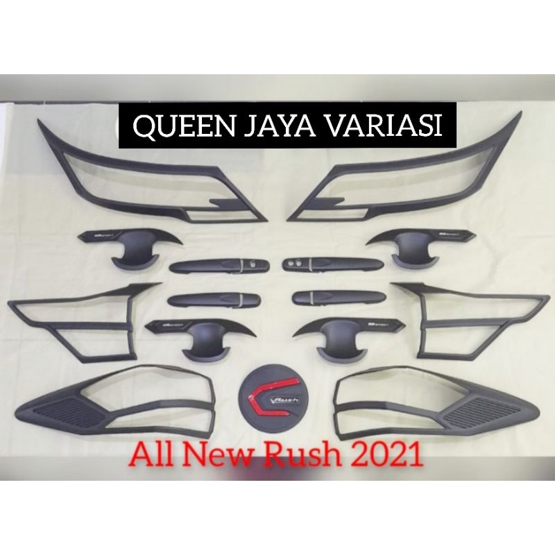PAKET COVER LAMPU HANDLE OUTER TANK COVER TOYOTA RUSH 2021 GR SPORT LIS KARBON