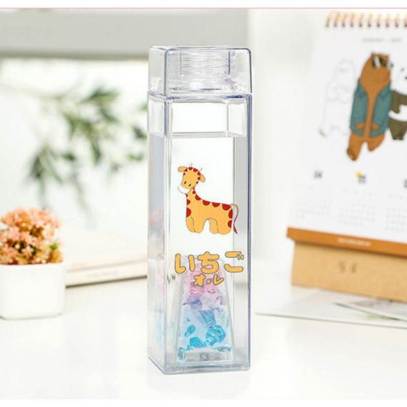 Botol Minum Nyala | Botol Anak Karakter Anti Tumpah | Botol Viral | Kado Unik Anak-Girafe
