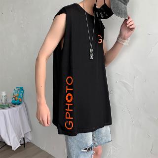 Kaos t shirt Longgar Casual Pria Round Neck Tanpa Lengan Kaos t shirt Longgar Casual Pria Round Neck Tanpa Lengan
