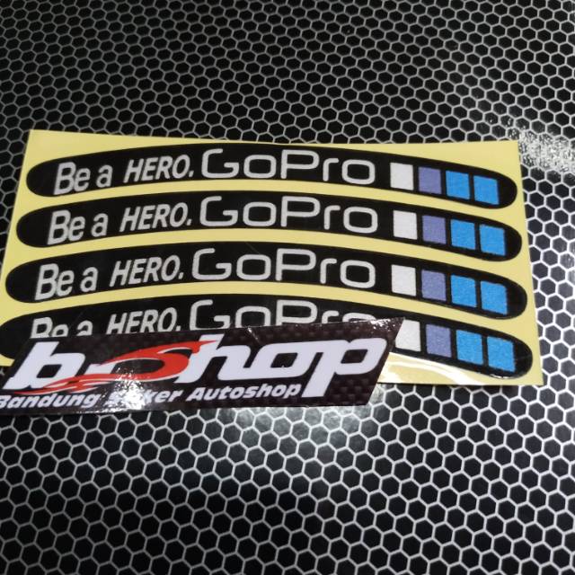 Stiker velg be a hero gopro hitam thailook mothai