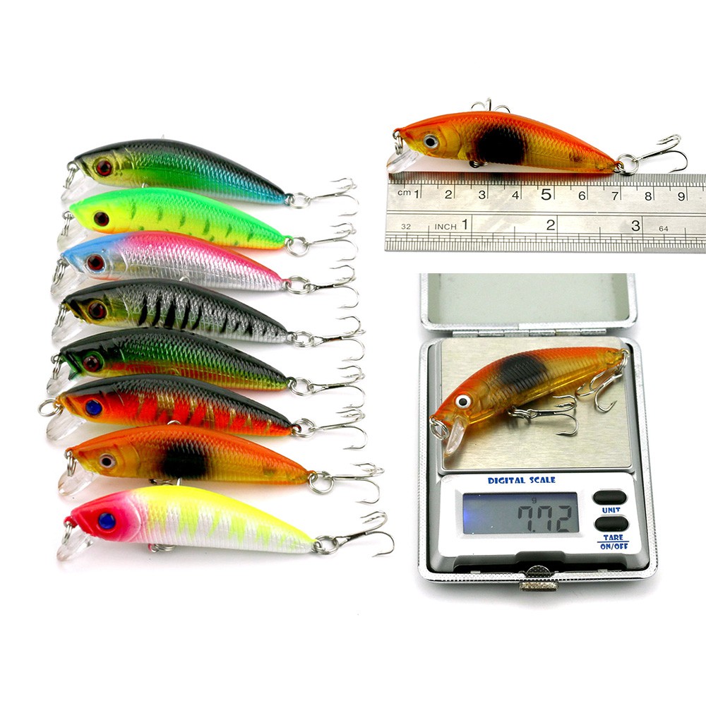 HENGJIA 56 Buah Set Minnow Crankbait Umpan Pancing Ikan Swimbait Fishing Lure Memancing Peralatan