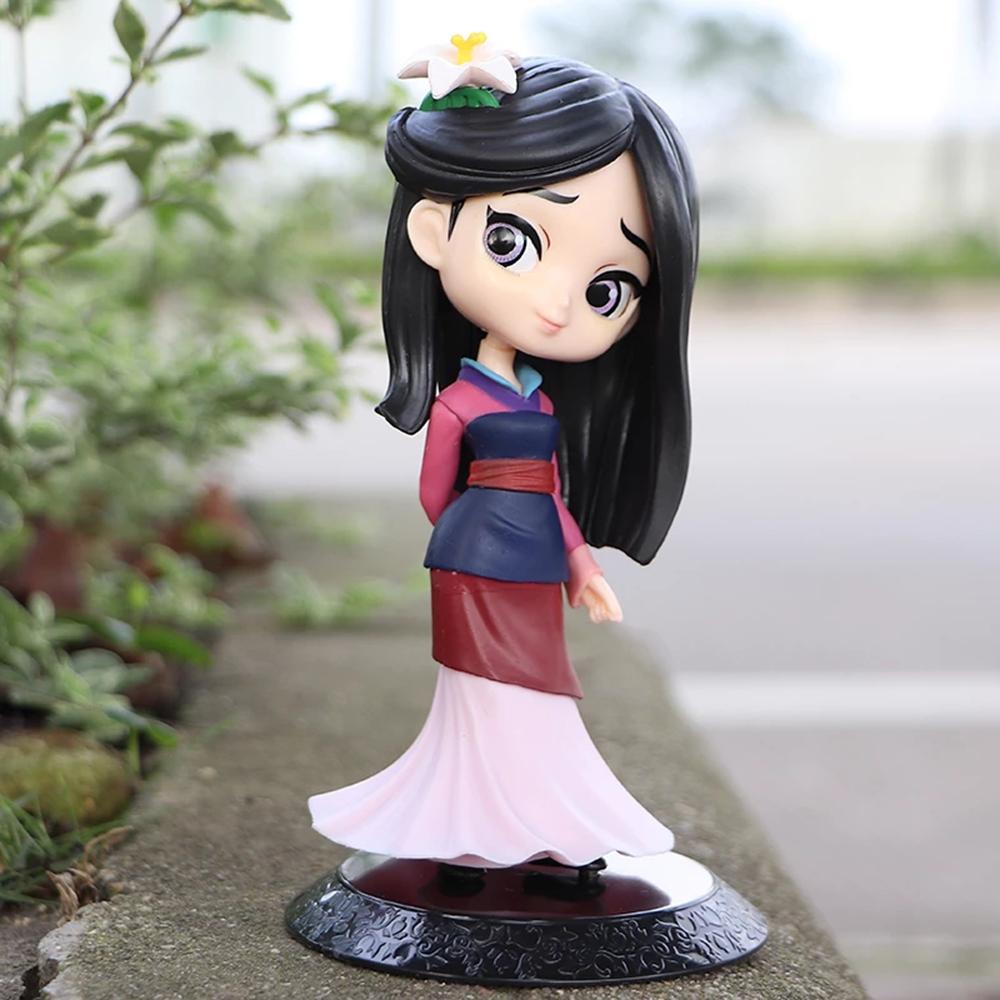 Lanfy Action Figure Anime Q Posket Belle Anna Elsa Princess Snow White Patung Mainan Boneka Putri