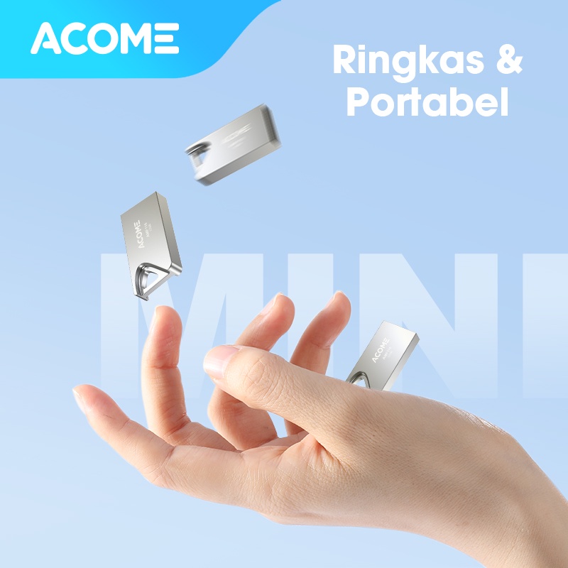 Acome Full Metal High Speed Flashdisk Memory 16GB 32GB Garansi Resmi 1 Tahun seri AMF