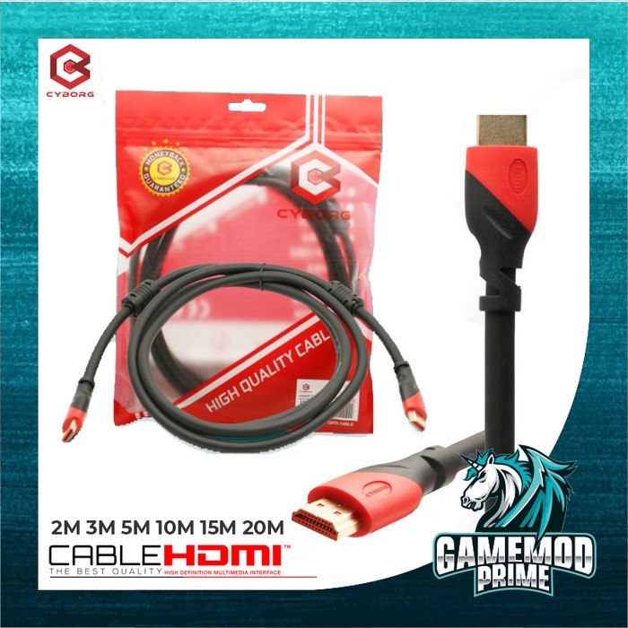 Kabel HDMI V2.0 Cyborg V 2.0 2 3 5 10 15 20 Meter 2160p 60hz