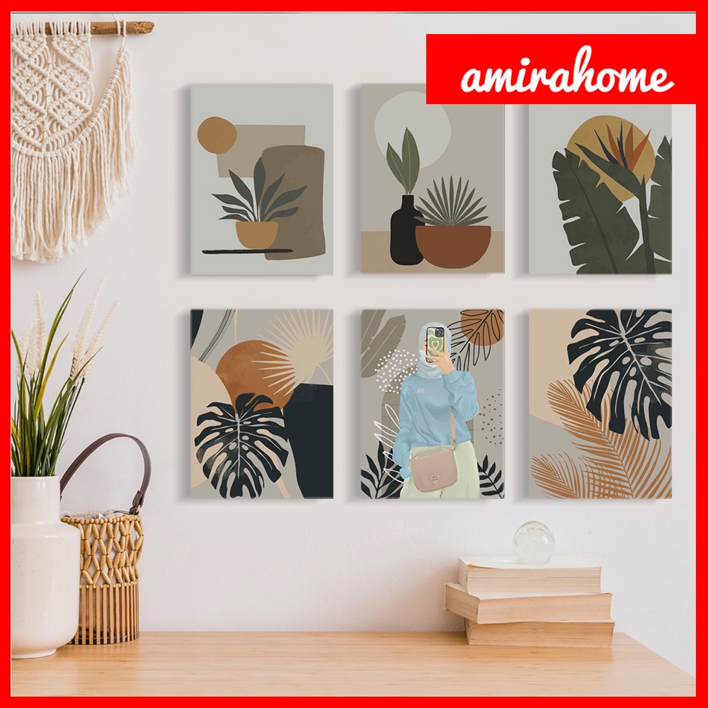 Wall Decor Abstrak Minimalis - Dekorasi Hiasan Dinding abstrak - Poster Dinding Vintage Abstract