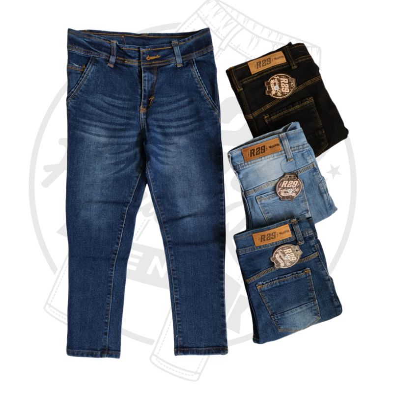 R29 ] Celana panjang jeans whisker anak tanggung umur 10-16 tahun unisex