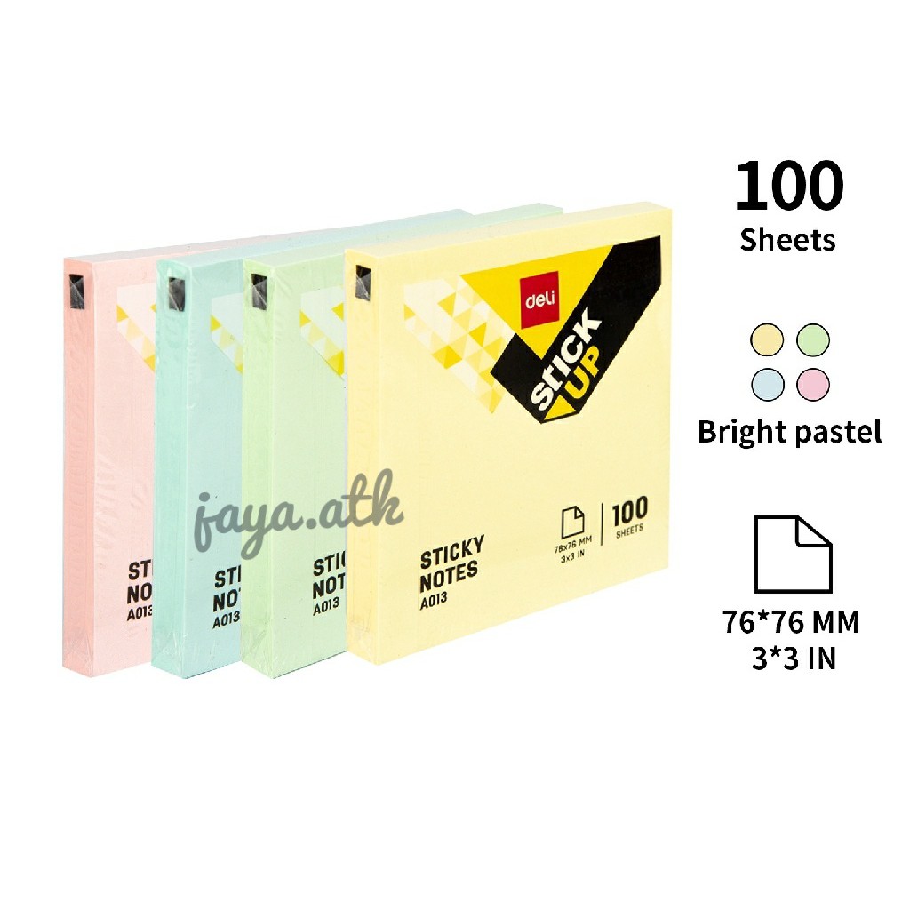 

STICKY NOTES MEMO PASTEL 76X76 WARNA PASTEL MEMO TEMPEL STICK NOTE STICK NOTES PASTEL