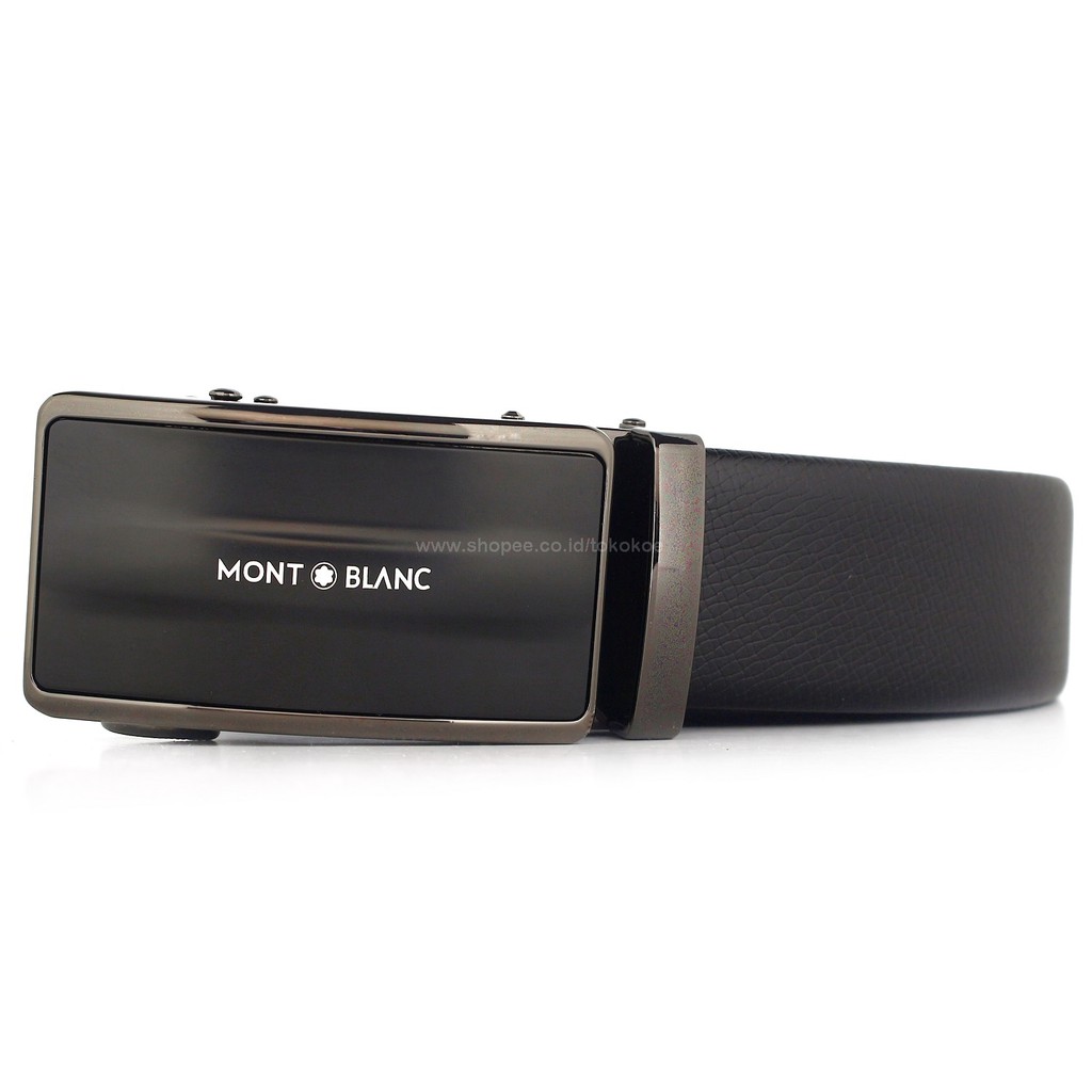 TOKOKOE - Gesper Ikat Pinggang Pria model Rel Big Size Kulit - MB MF25 Hitam