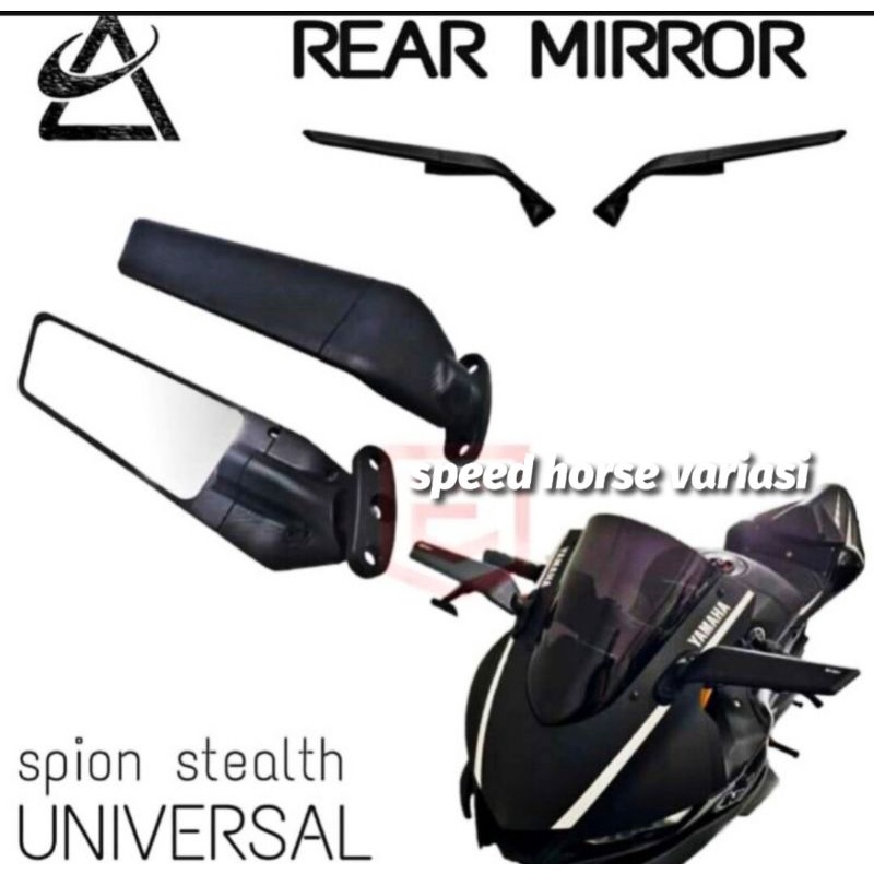 Spion Rizoma Winglet sayap teemurah buat motor ZX2R, GSX, R15 V2, CBR ZX6R, ZX10R, R25, H2, Dugati