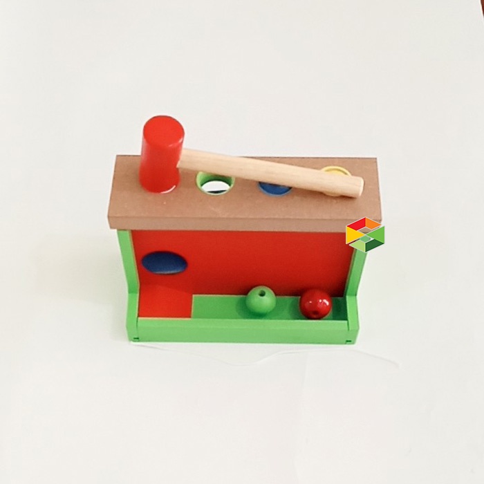 Mainan Edukasi Anak Balok Pukul Bola Ronce Kayu APE PAUD TK