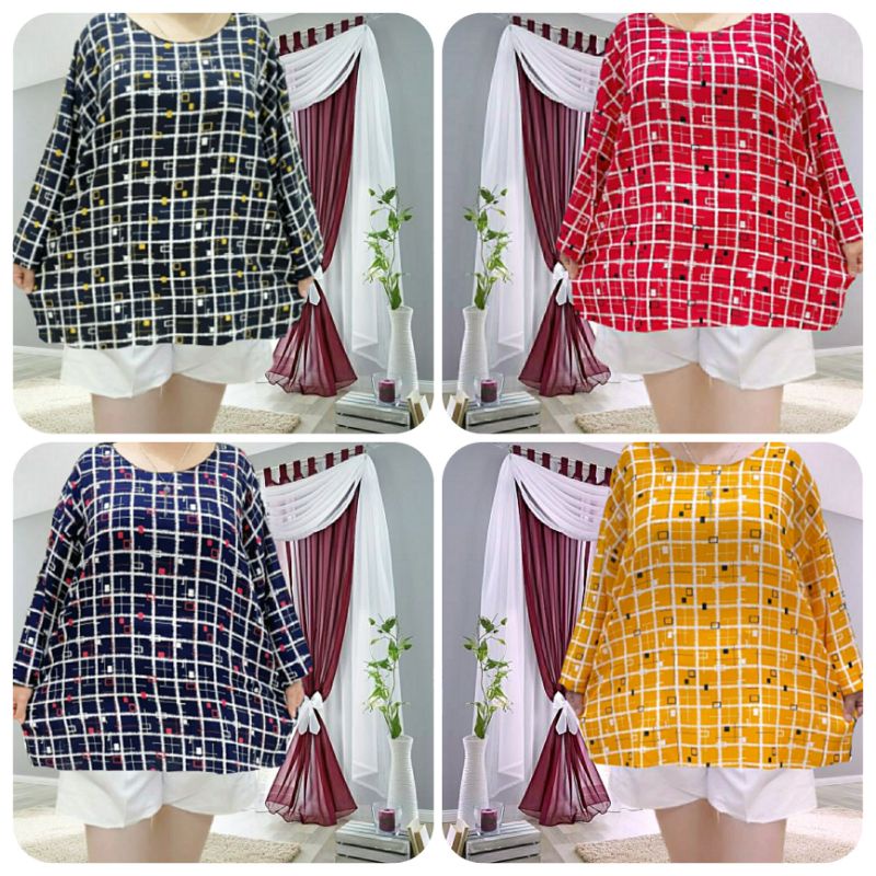 atasan jumbo wanita baju jumbo wanita lengan panjang baju tangan panjang wanita size jumbo bahan rayon berkwalitas adem dan lembut