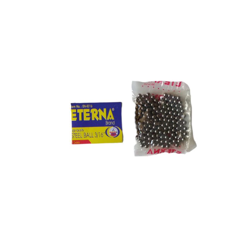 GOTRI / LAHER / PELOR / STEEL BALL 3/16 inch (4.76 mm) hub depan Sepeda. ETERNA