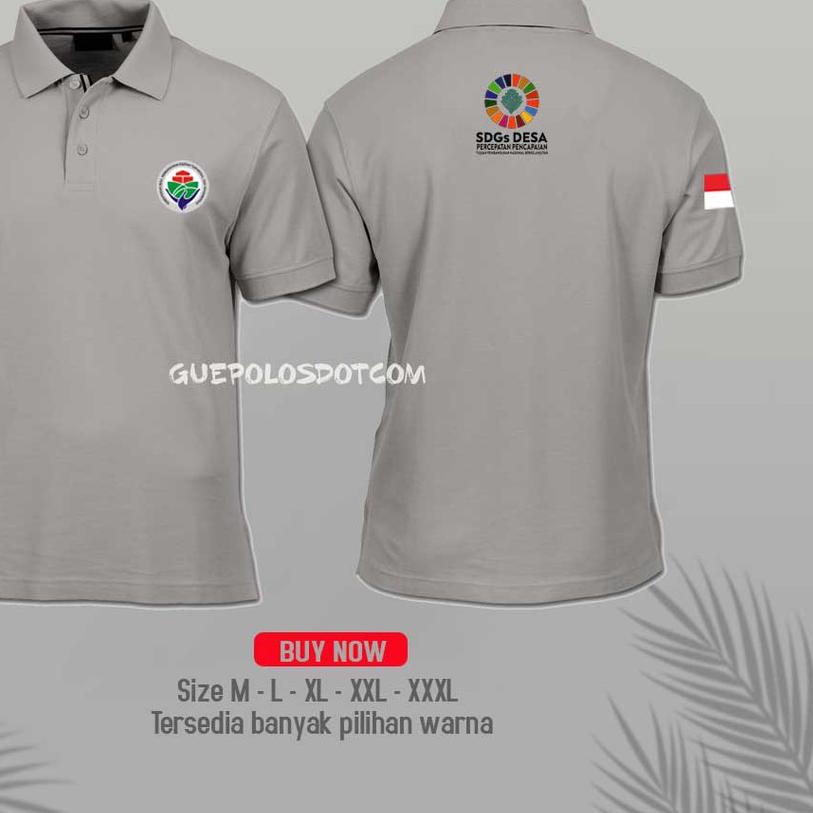 ✮ POLOSHIRT KEMENTERIAN DESA 07 - Kaos Polo SDGs Desa FREE NAMA DESA - KASOS KERAH SDGs KEMENDES ●