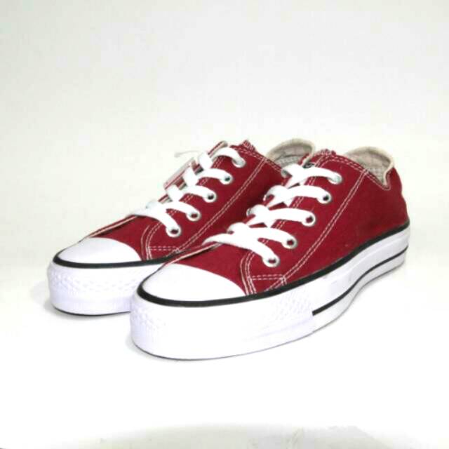 SEPATU CONVERSE ALL STAR LOW - HITAM, NAVY, ABU, MAROON, PUTIH LIST MERAH, PUTIH LIST HITAM (Free Box))