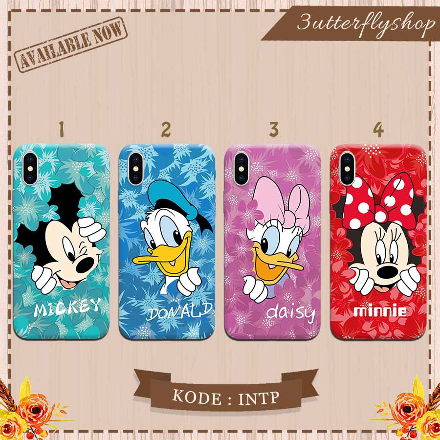 mickey donald daisy minnie flower case Oppo Vivo Realme Redmi Xiaomi Samsung Iphone