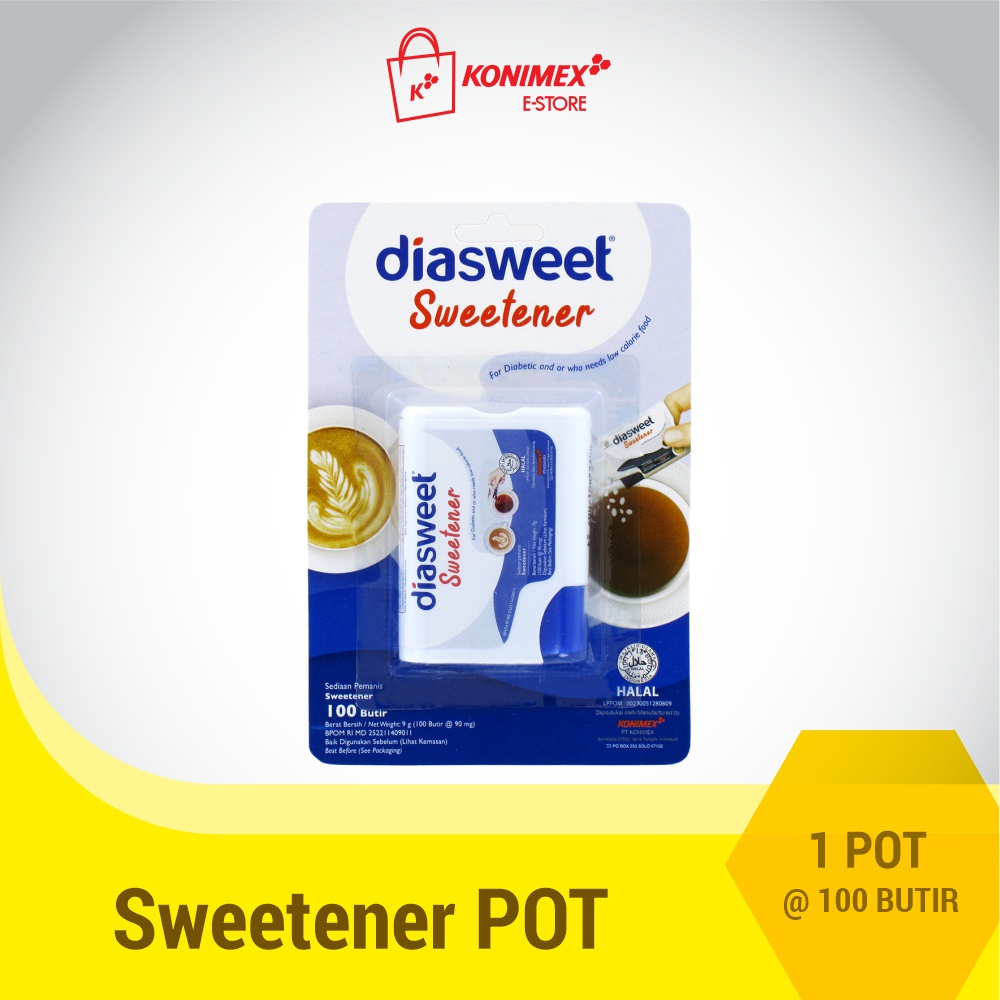 

Diasweet Sweetener Basic Pot isi 100 tablet pemanis rendah kalori