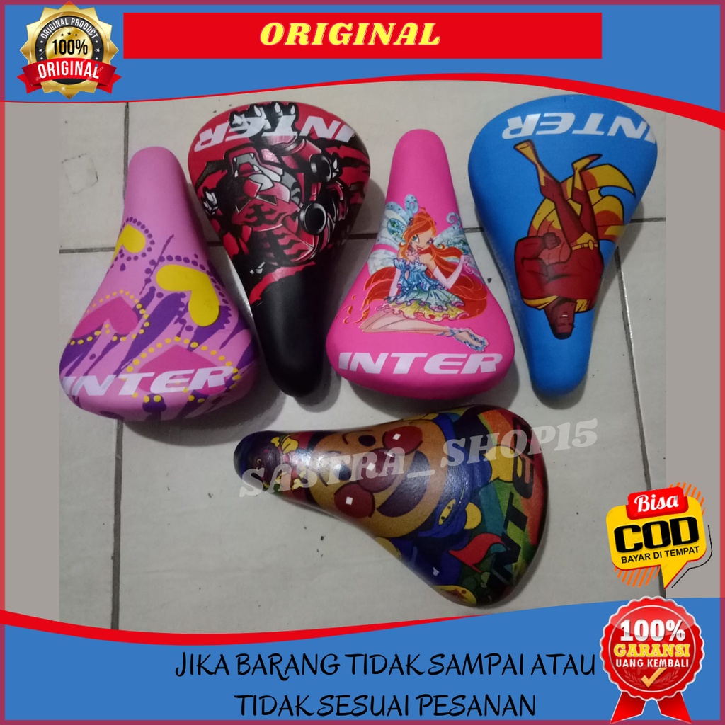 Saddle Sedel Sadel Jok Sepeda Sepedah Mini Anak Cewek 12 16 18 Morison Empuk Murah