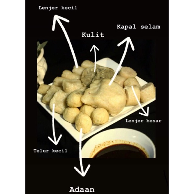

Pempek palembang Kapal Selam, tambahkan plastik vacuum+kotak saat check out