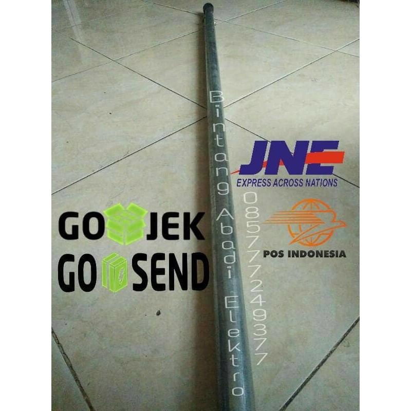 PAKET HEMAT Tiang Antena tv outdoor galvanis 2 susun anti karat free 2 klem tiang 4 paku beton