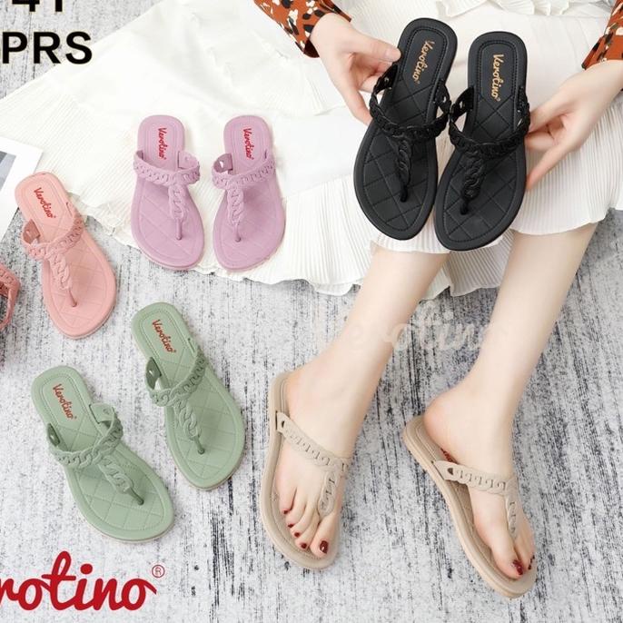 SANDAL JEPIT WANITA KARET JELLY IMPORT VEROTINO 8325-16 