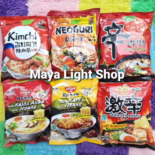 Ramen kuah korea jepang neoguri mie nissin halal mie rebus instant kimchi neoguri mikuya gekikara shin ramyun noodle