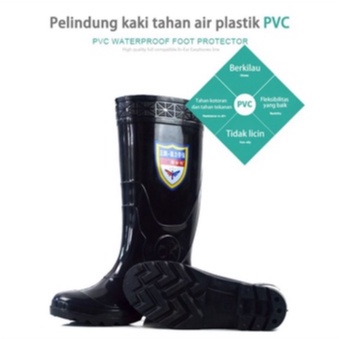 Sepatu Boots BOOT Hujan Sawah Hitam Unisex Pria Wanita Anti Selip &amp; Tahan Air Impor PVC MGR / Size 40-44 (293)