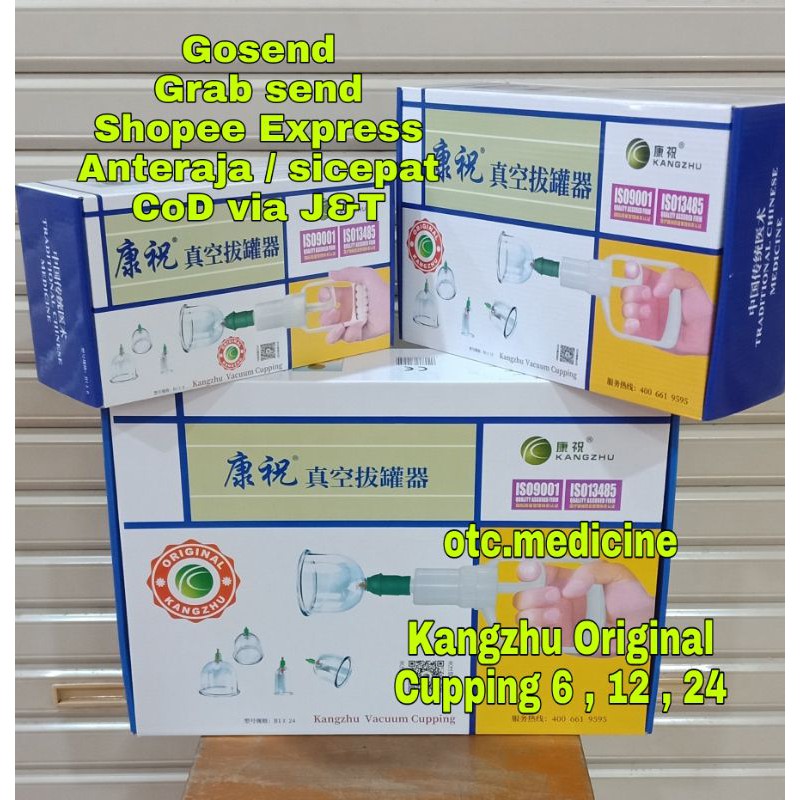 Kop badan kangzhu isi 6 gelas. Original kangzhu vacuum cupping isi 6 gelas