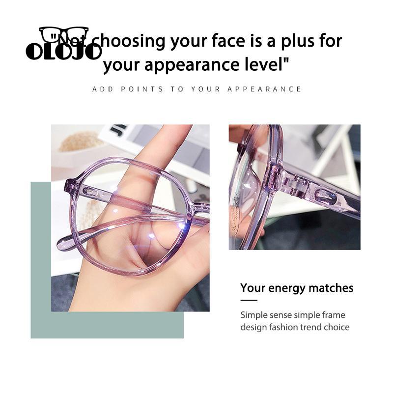 【COD】Kacamata Korea Wanita Kacamata Anti Radiasi/Black Frame Anti Blue Light Clear Lens Glasses for Women Retro Eyewear ol2