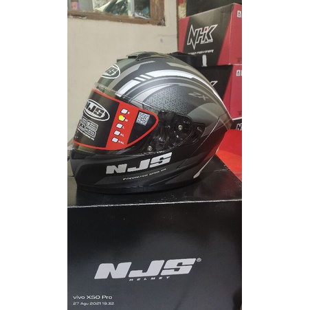 HELM NJS ZX_1 CARBON BLAK DOFF/SILVER DOUBLE VISOR