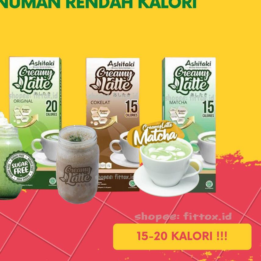 

>OR.I-0457!! ASHITAKI Creamy Latte Minuman Diet Rendah Kalori Bebas Gula dengan Stevia Termurah