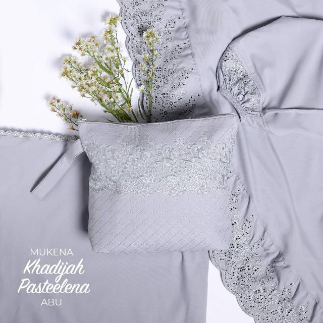 Original Mukena Dewasa Mukena Khadijah Pasteleena Bordiran Tebal