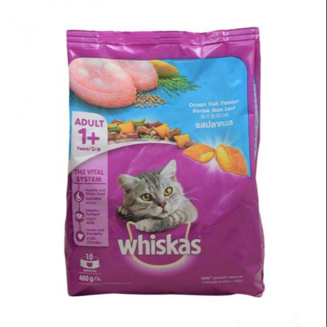 Makanan Freshpack Whiskas Adult Ocean Fish 480gr