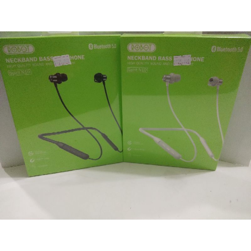 Earphone Robot Spirit N10 Headset Bluetooth NeckBand Bass
