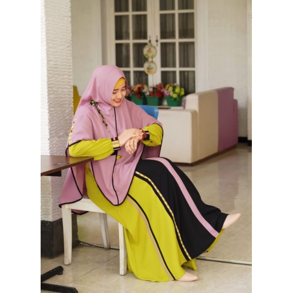 GAMIS AULIA TERBARU NEW HAFLANI NEON GREEN