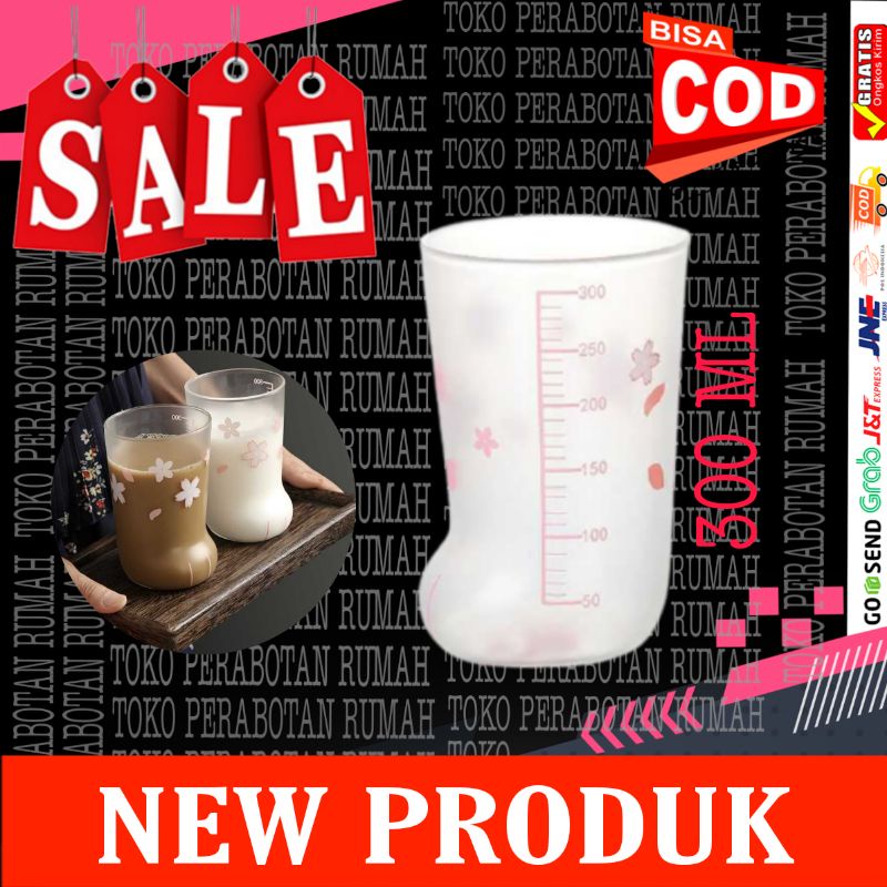 Gelas Unik Mug Cangkir Susu Milk Cup Glass Frosted Desain Kaki Kucing